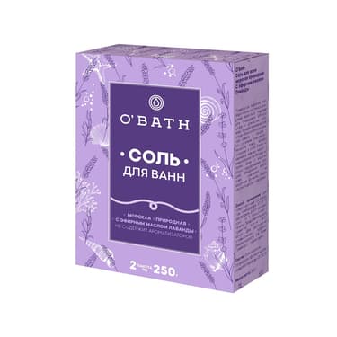 O'Bath Соль для ванн морская Лаванда 500 г