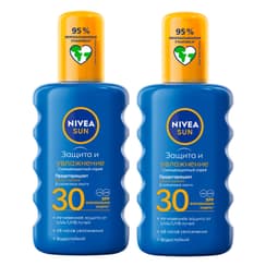 Набор 2Х Nivea Спрей солнцезащитный Защита и увлажнение SPF 30 200 мл