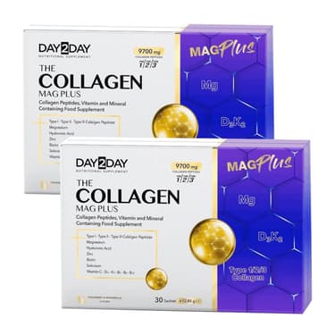 Набор 2Х Orzax Day2Day Коллаген Магний Плюс порошок Арбуз-Клубника 30 шт