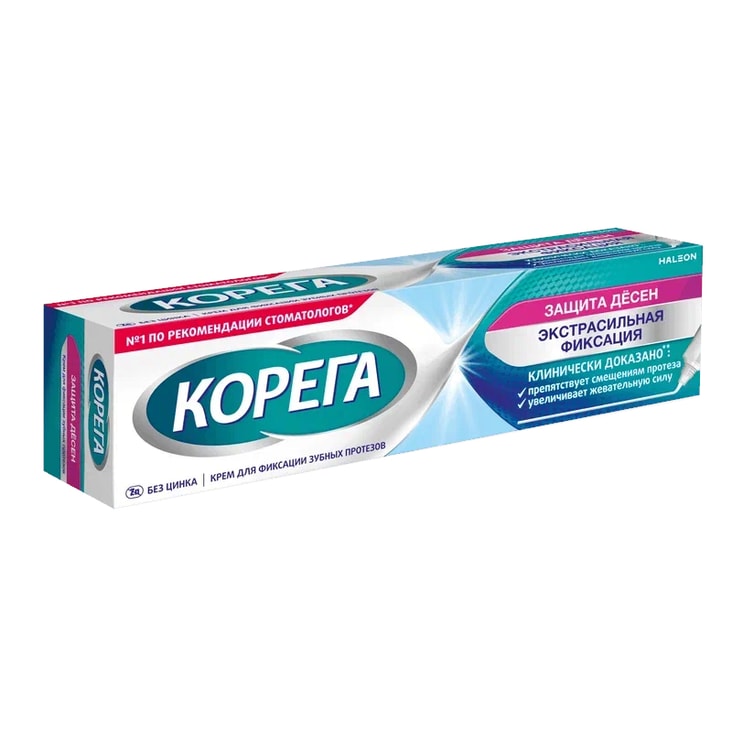 Корега Защита Десен крем для фиксации зубных протезов 40 г