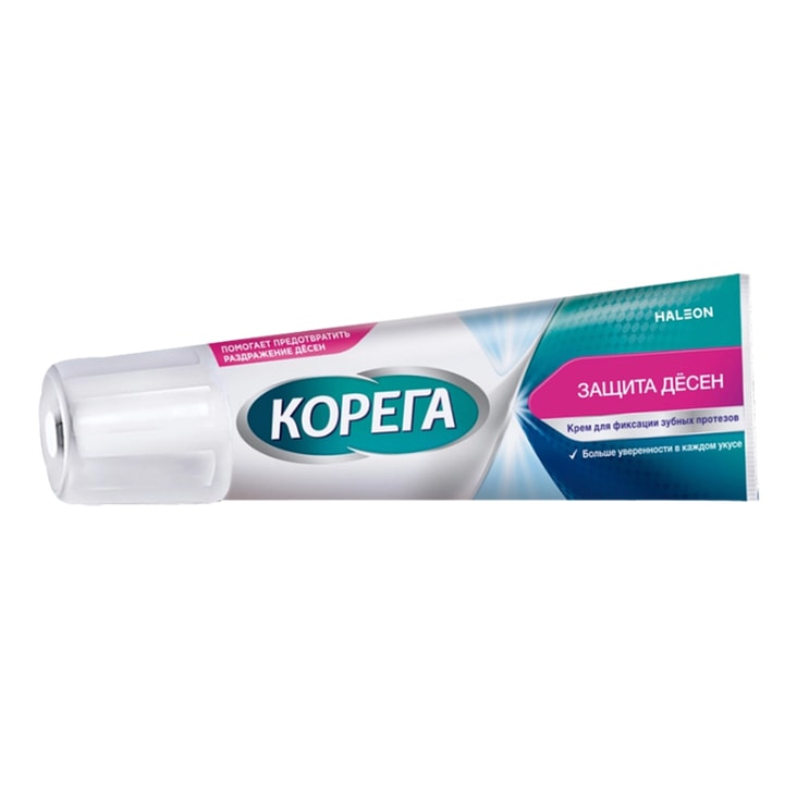 Корега Защита Десен крем для фиксации зубных протезов 40 г