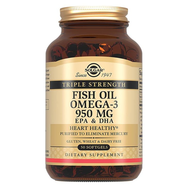 Solgar Тройная Омега-3 950 ЭПК и ДГК капсулы 50 шт