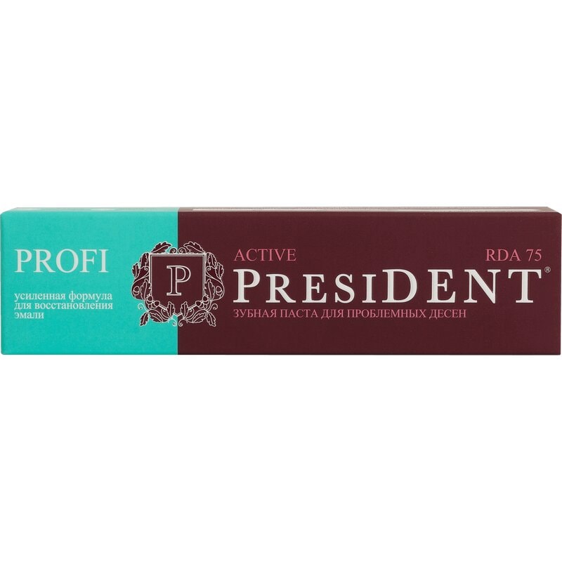 PresiDENT Profi Active Зубная паста для проблемных десен 75 RDA 100 мл