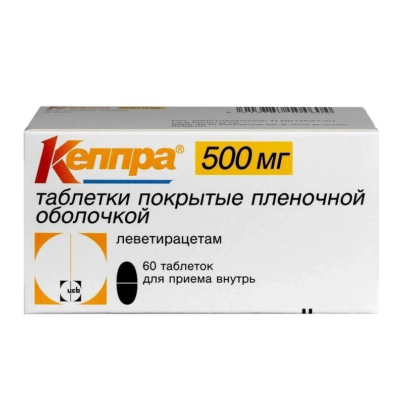 Кеппра 500 мг таблетки 60 шт
