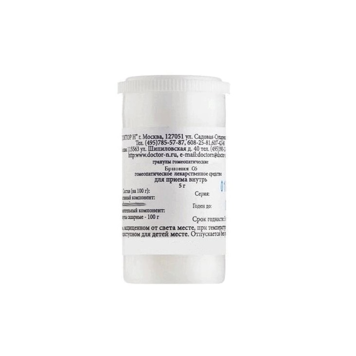 Бриония С6 гранулы гомеопатические 5 г