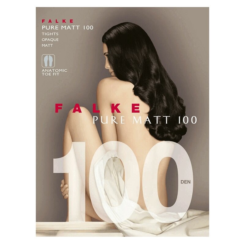 Фальке Пюр Мэт Колготки 100den р-р 3 черный