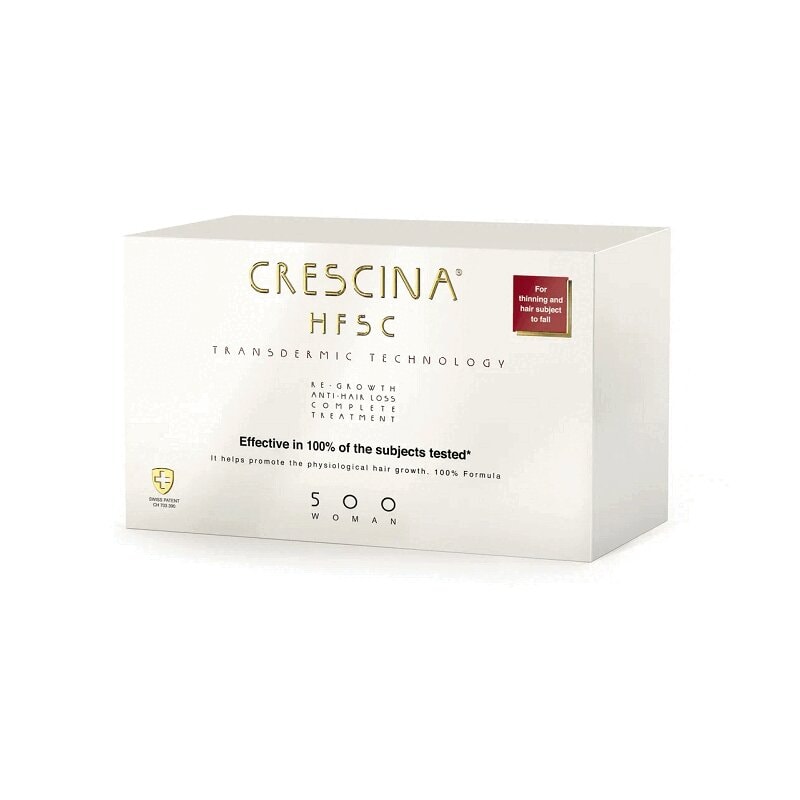 Crescina Transdermic HFSC 500 Комплекс для лечения выпадения волос для женщин 20 шт + 20 шт