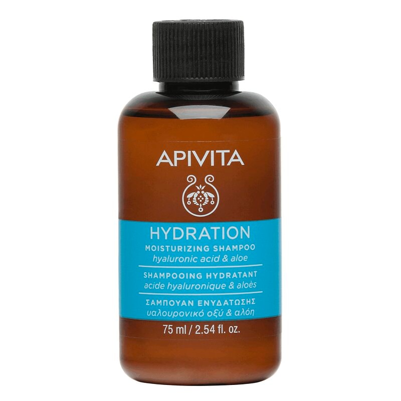 Apivita Hydration Шампунь увлажняющий Гиалуроновая кислота-Алоэ 75 мл
