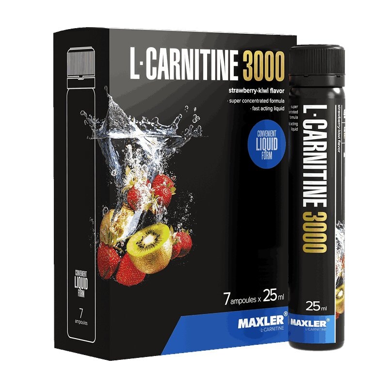 Maxler Л-Карнитин 3000 жидкость Клубника-Киви 25 мл 7 шт