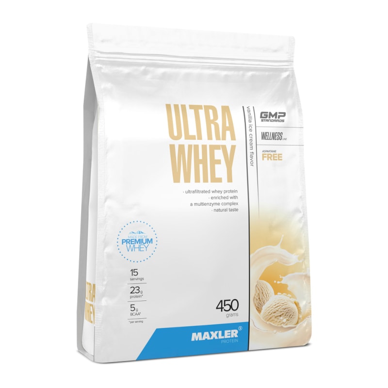 Maxler Ultra Whey Белковая сыворотка порошок Ванильное мороженое 450 г