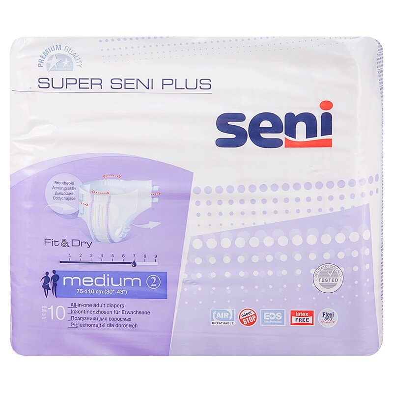 Seni Super Plus Подгузники для взрослых размер M 10 шт