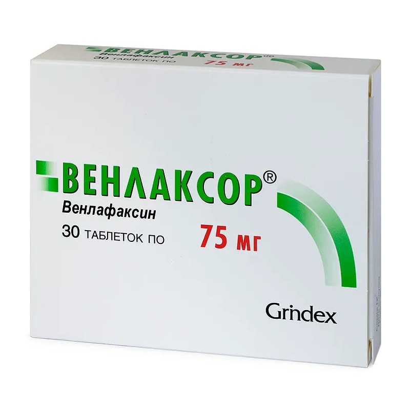 Венлаксор 75 мг таблетки 30 шт
