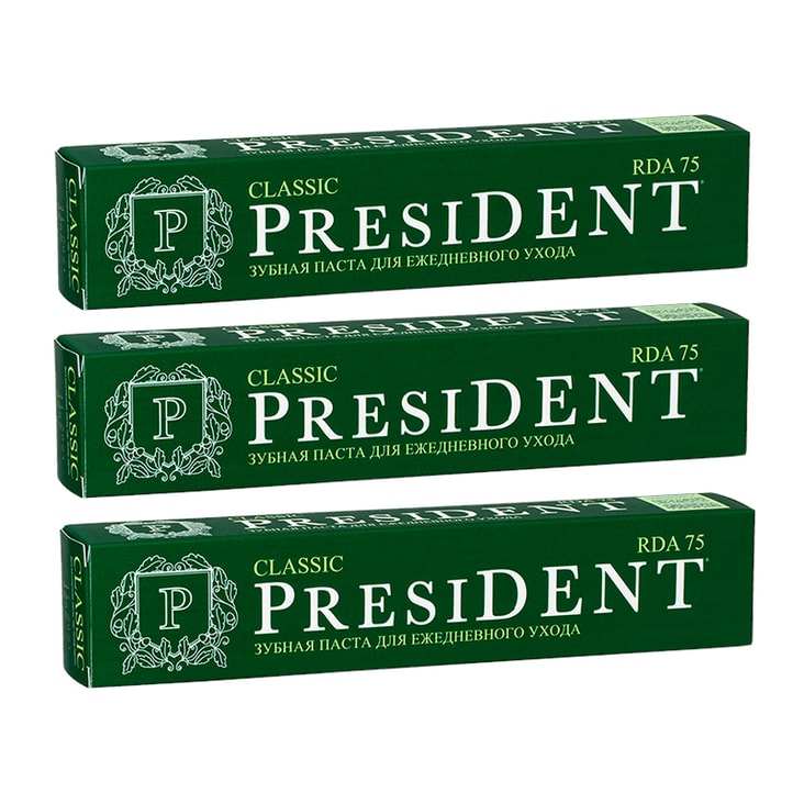 Набор 3Х PresiDENT Classic Зубная паста 75 г