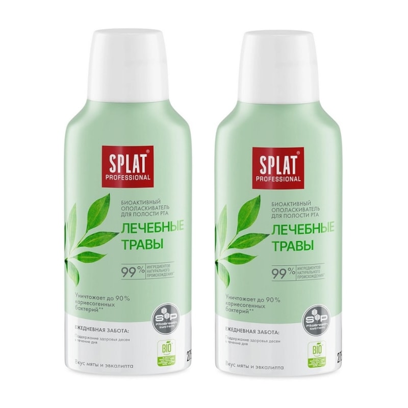 Набор 2Х Splat Professional Лечебные травы Ополаскиватель для полости рта 275 мл