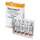 Биосулин Р 100 МЕ/мл раствор для инъекций картридж 3 мл 5 шт
