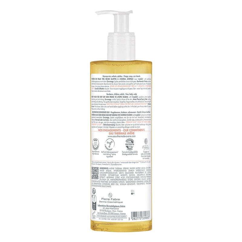 Avene XeraCalm A.D Масло очищающее для лица и тела 400 мл