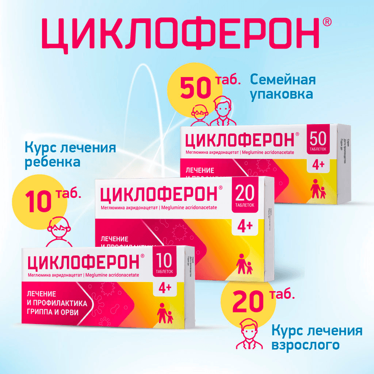 Циклоферон 150 мг таблетки 20 шт