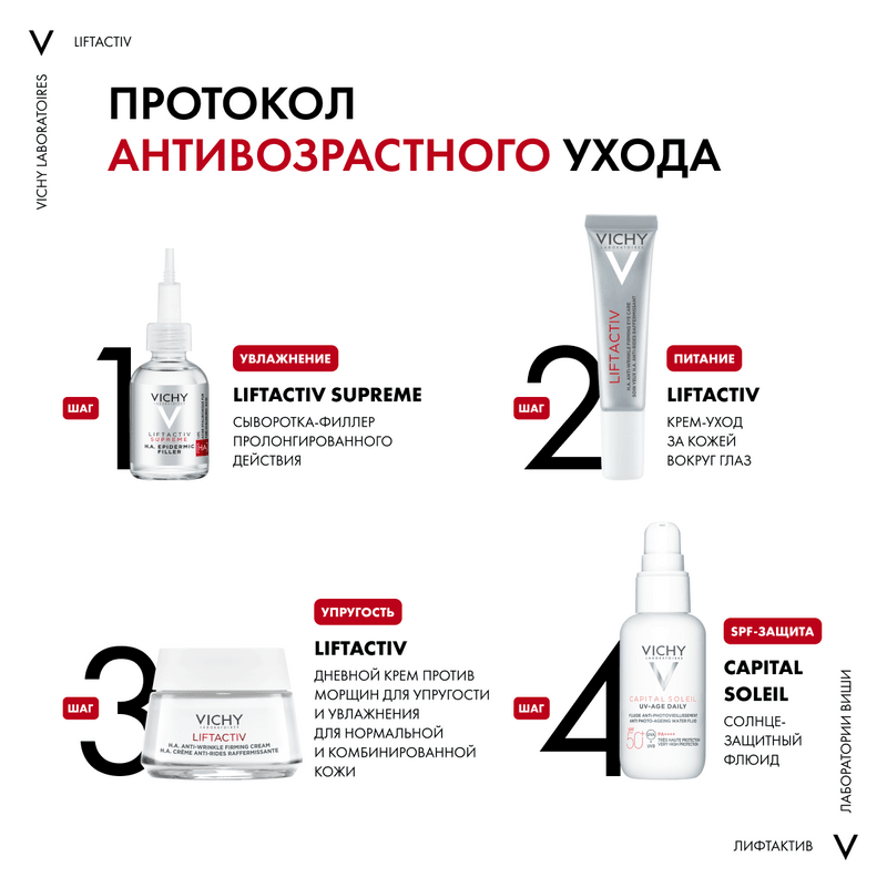 Vichy ЛифтАктив Гиалуроник/Специалист НА/Супрем крем для нормальной кожи 50 мл
