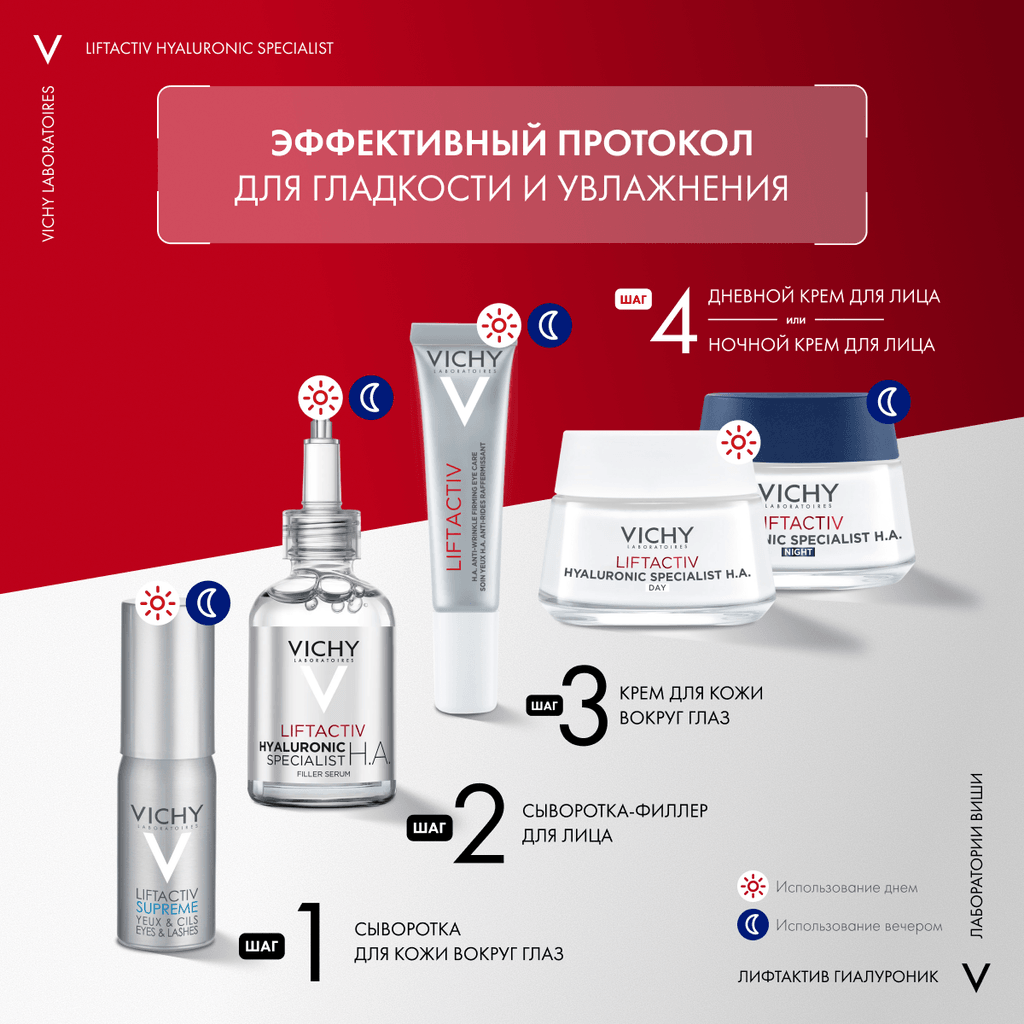 Vichy ЛифтАктив Гиалуроник/Специалист НА/Супрем крем для нормальной кожи 50 мл