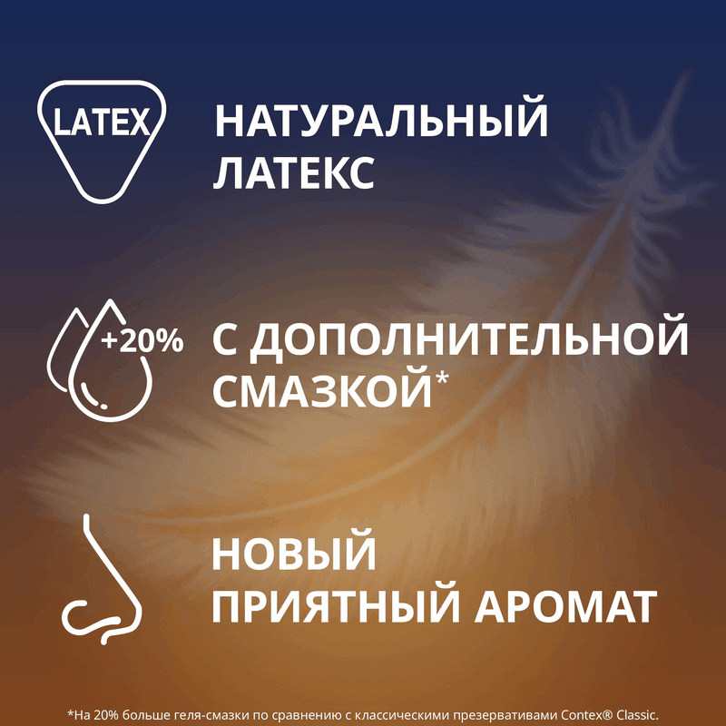 Contex Lights Презервативы тонкие с дополнительной смазкой 18 шт