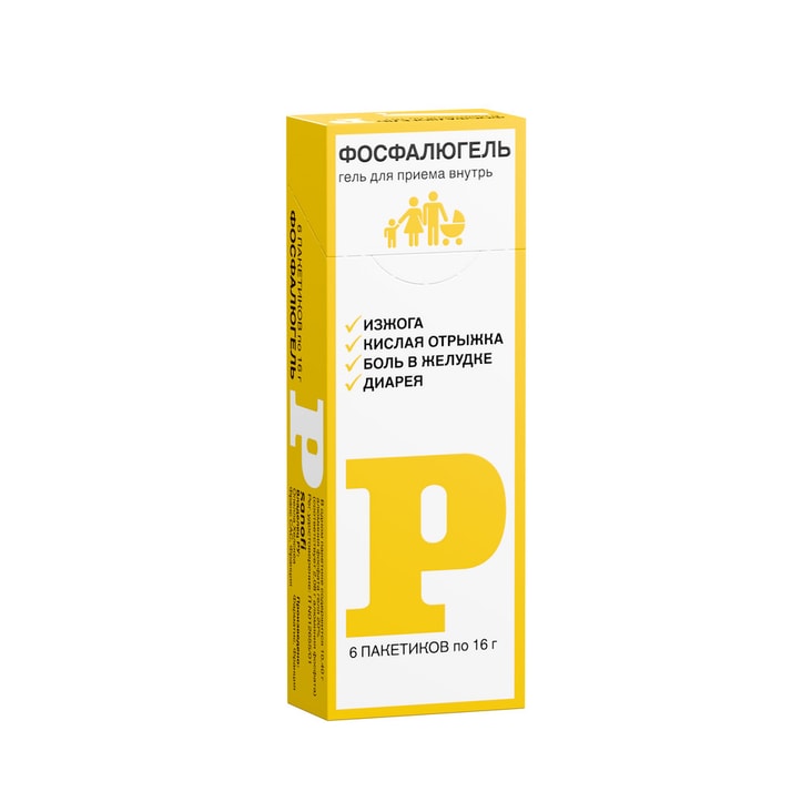 Фосфалюгель гель для приема внутрь саше 16 г 6 шт