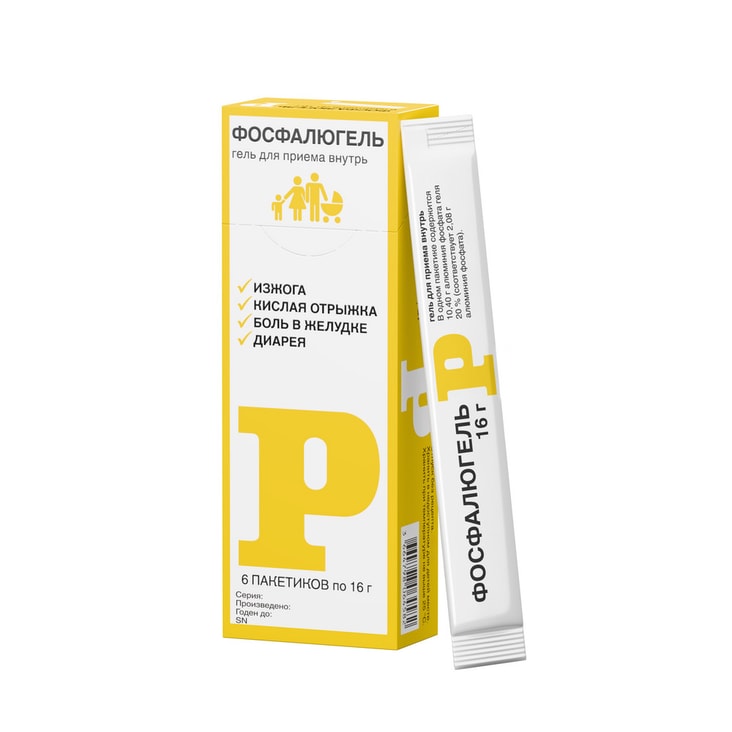 Фосфалюгель гель для приема внутрь саше 16 г 6 шт