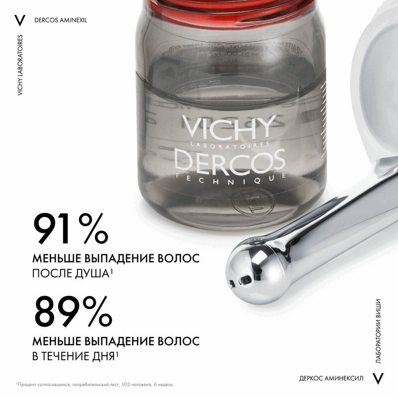 Vichy Dercos Aminexil Intensive Средство комплексное против выпадения волос для мужчин ампулы 21 шт