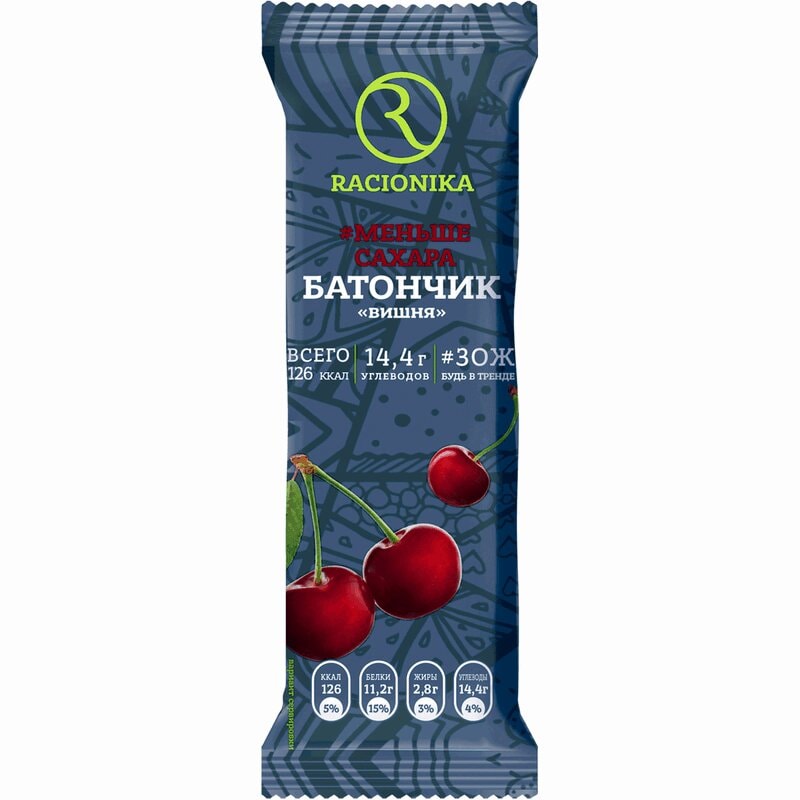 Racionika Сахар-Контроль Батончик 50 г Вишня