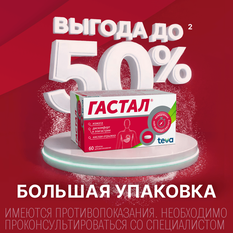 Гастал таблетки для рассасывания Мята 12 шт