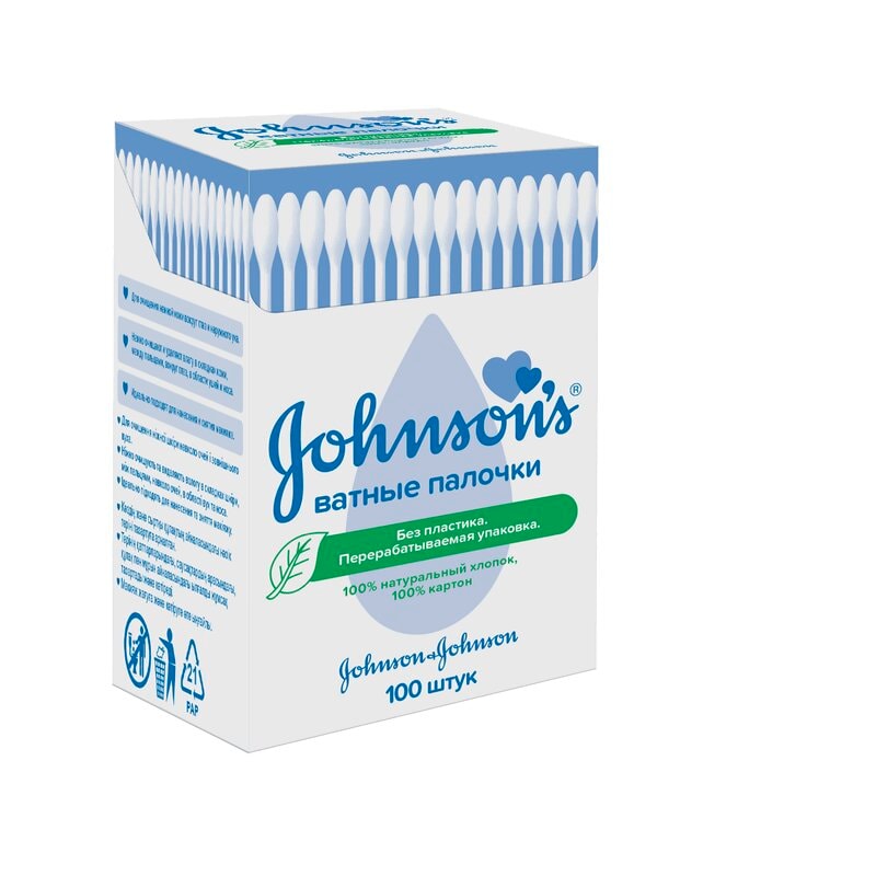 Johnson's Ватные палочки 100 шт