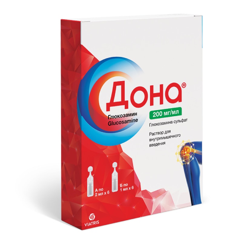 Дона 200 мг/мл раствор для инъекций 2 мл 6 шт