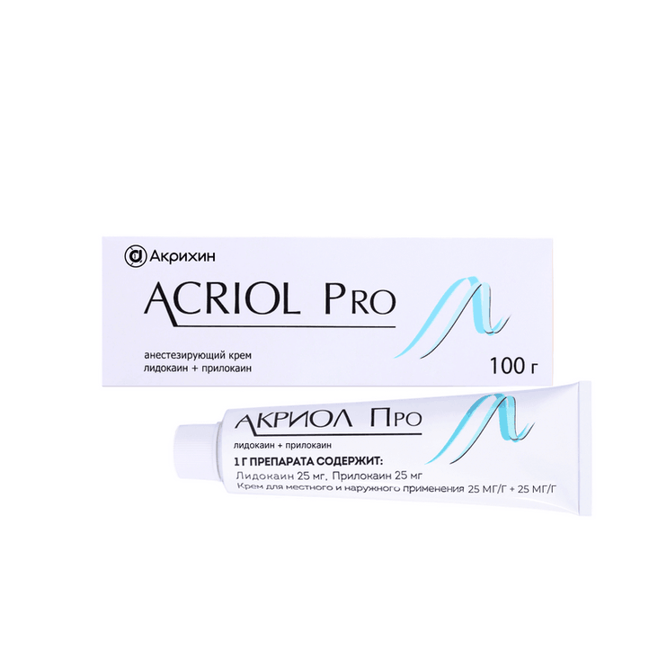 Акриол Про 2,5%+2,5% крем для местного и наружного применения 100 г