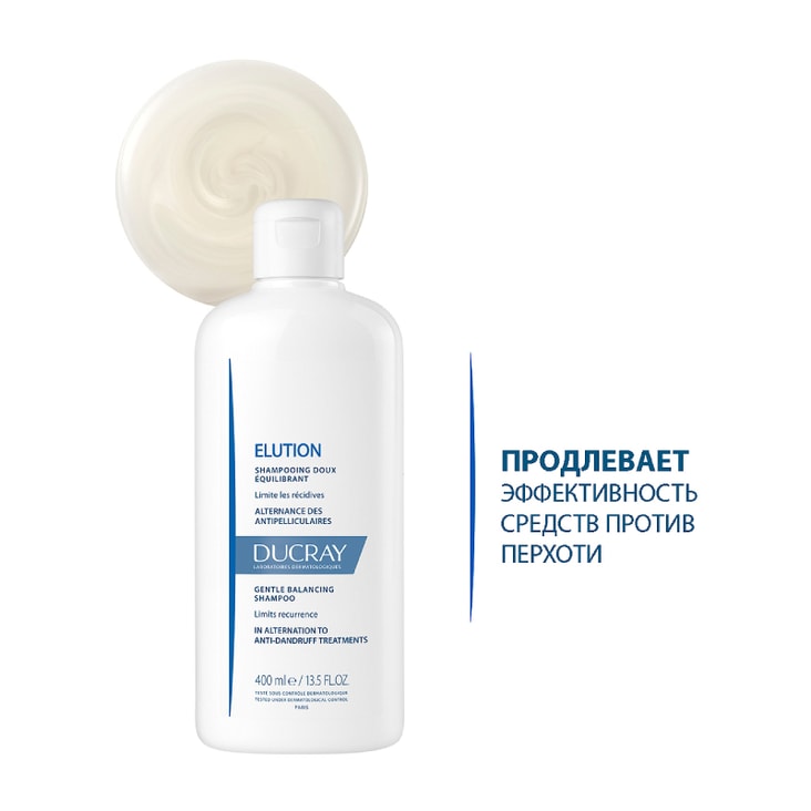 Ducray Elution Шампунь восстанавливающий мягкий балансирующий 400 мл