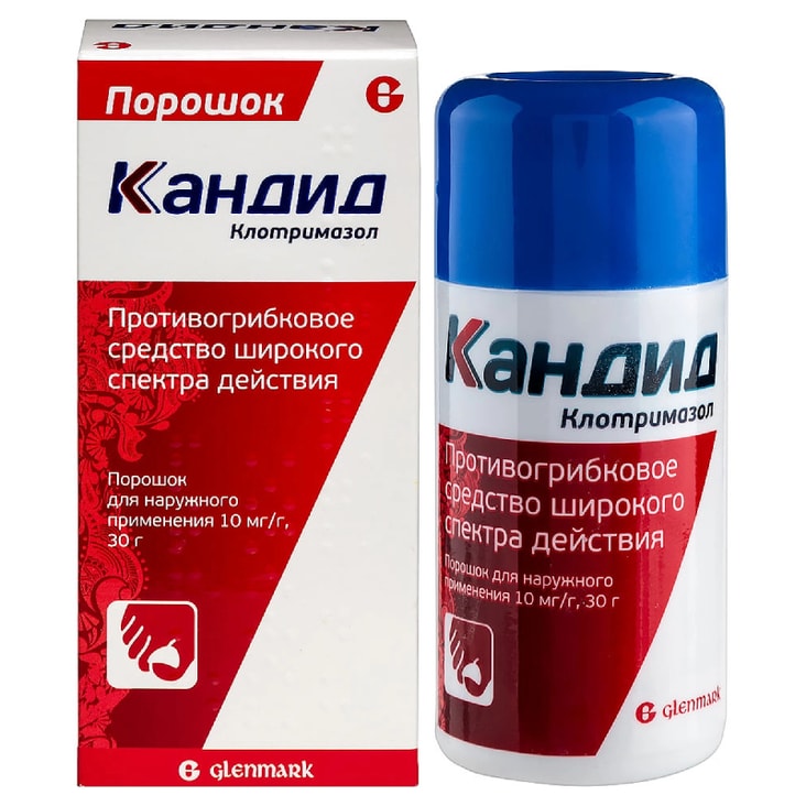 Кандид 10 мг/г порошок для наружного применения 30 г