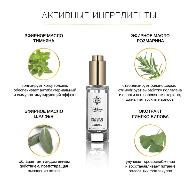 Valdore Сыворотка для кожи головы стимулирующая фл.30 мл