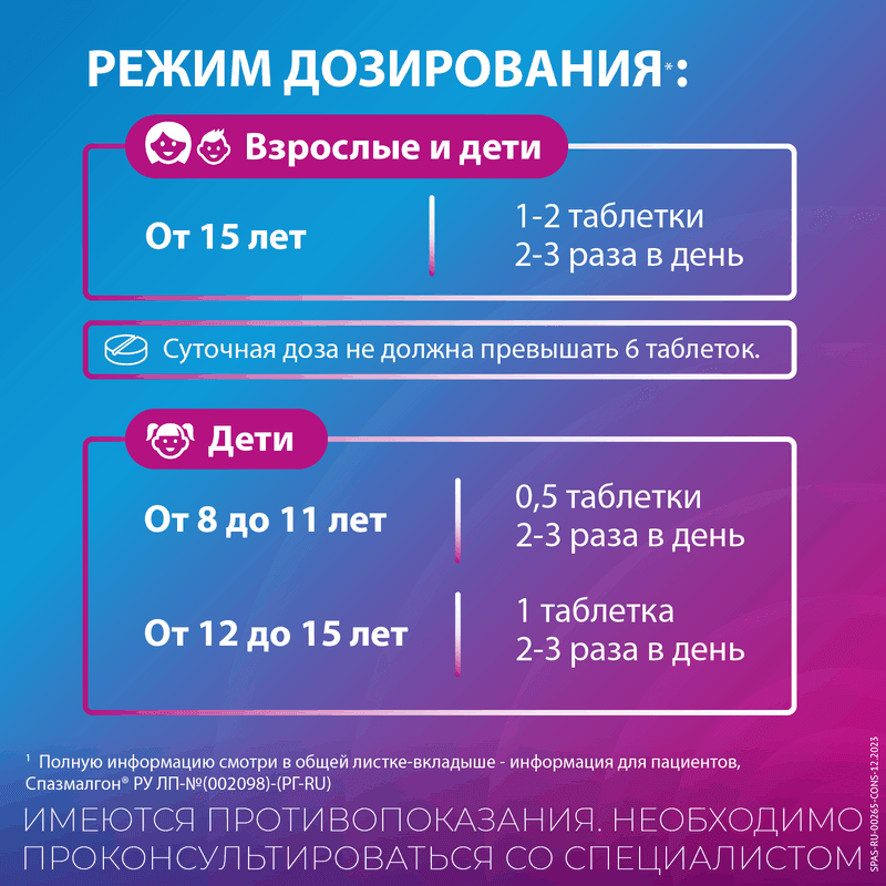 Спазмалгон таблетки 50 шт