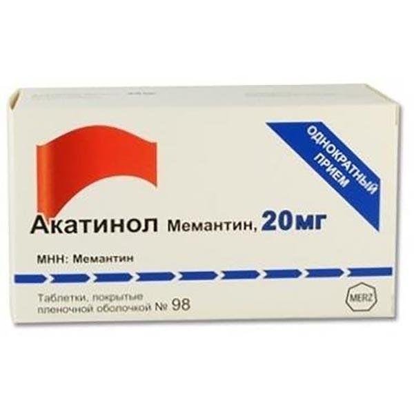 Акатинол Мемантин таблетки 20 мг 98 шт