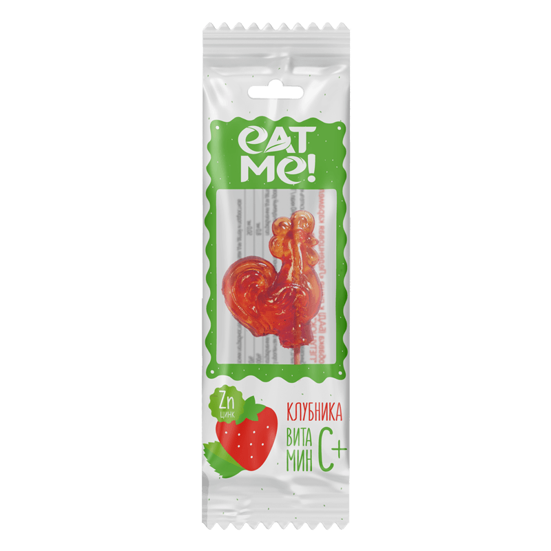 Eat Me! Карамель леденцовая Цинк-Витамин С-Клубника 17 г