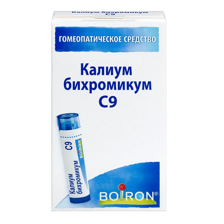 Калиум бихромикум С9 гранулы гомеопатические 4 г