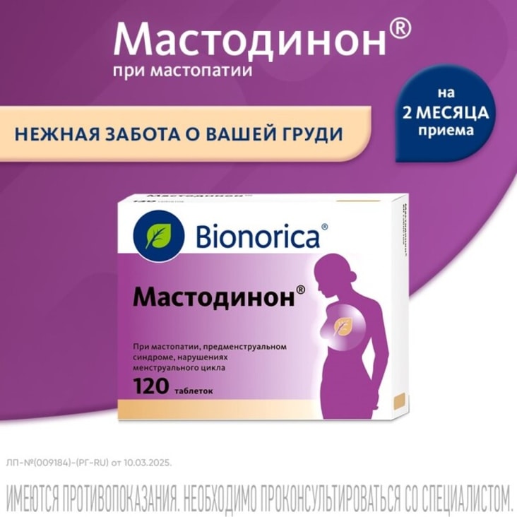 Мастодинон таблетки гомеопатические 120 шт