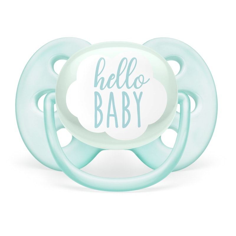Philips Avent Ultra Soft Hello Пустышка силиконовая 0-6 месяцев