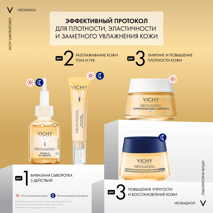 Vichy Neovadiol Ночной антивозрастной крем для лица уплотняющий в период пред-менопаузы 50 мл