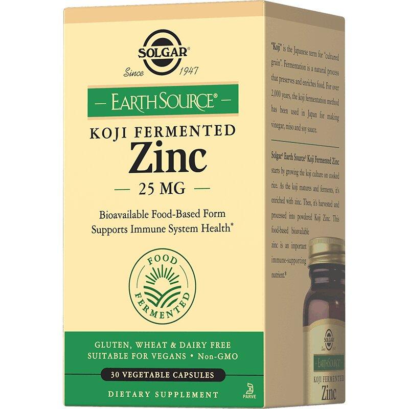 Solgar Цинк 25 мг в ферментированной культуре Коджи капсулы 30 шт
