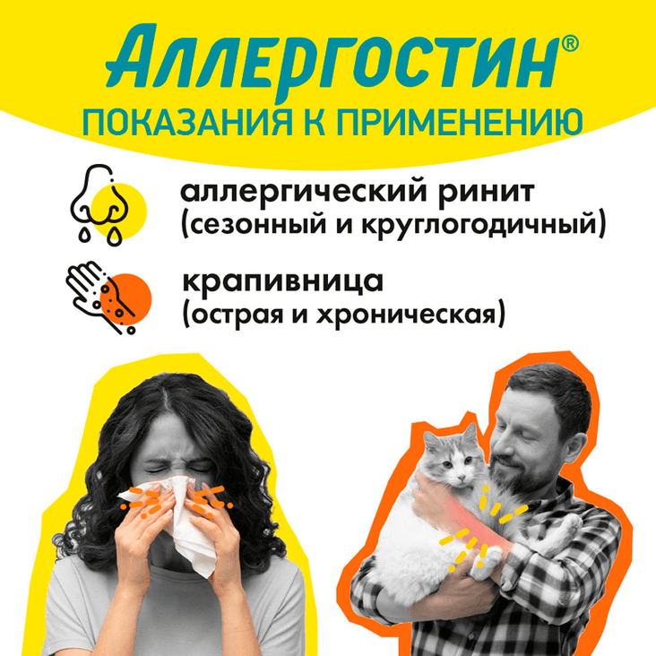 Аллергостин 20 мг таблетки 10 шт