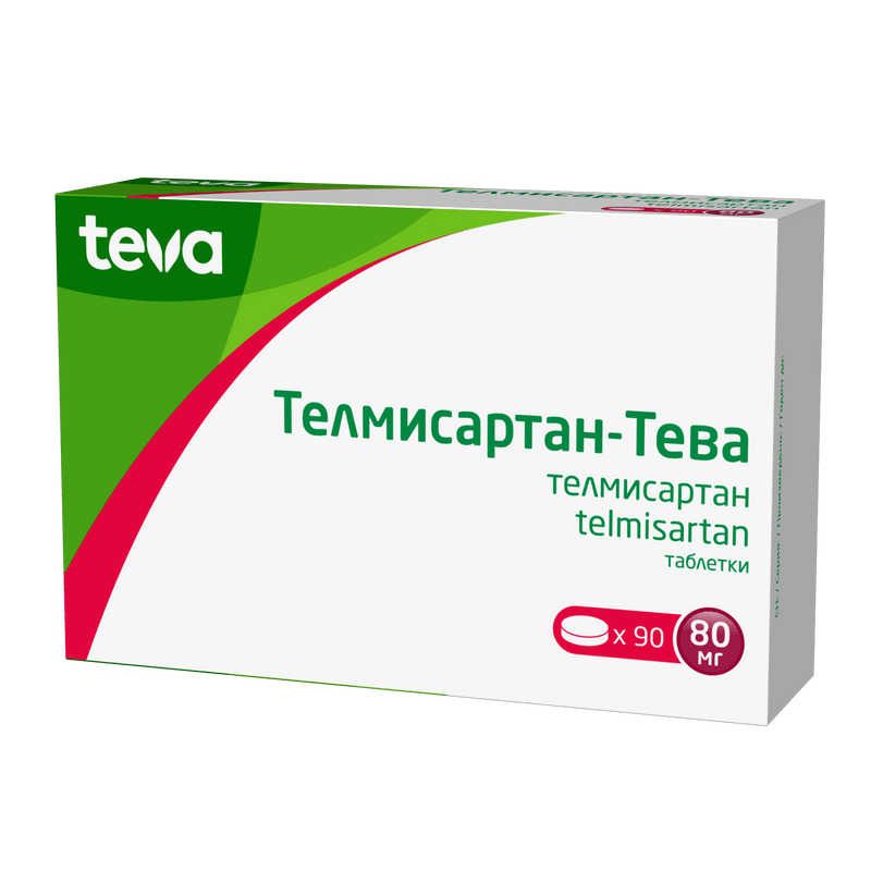 Телмисартан-Тева 80 мг таблетки 90 шт