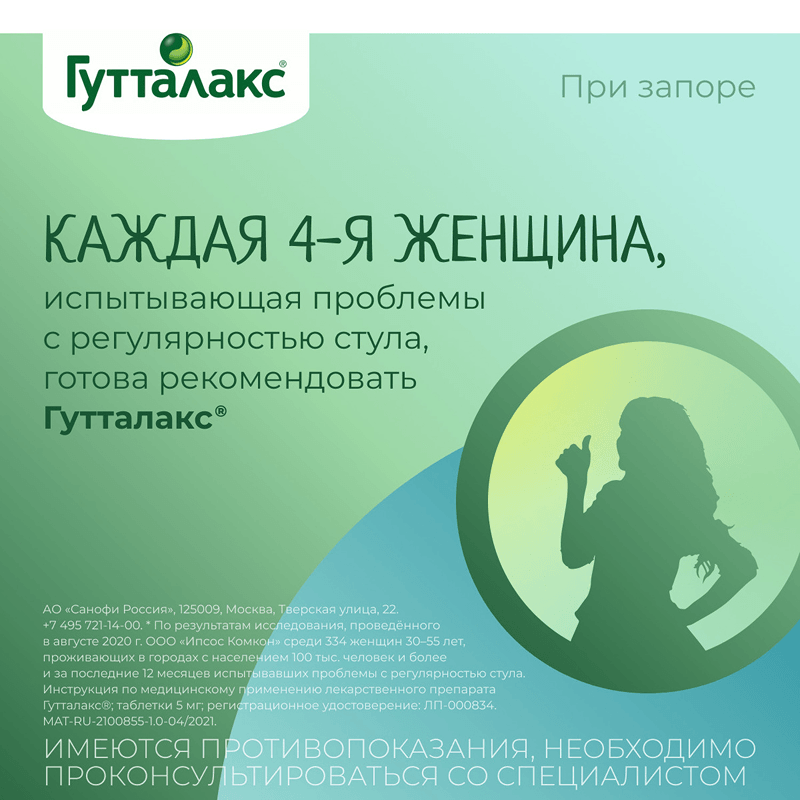 Гутталакс 5 мг таблетки 50 шт
