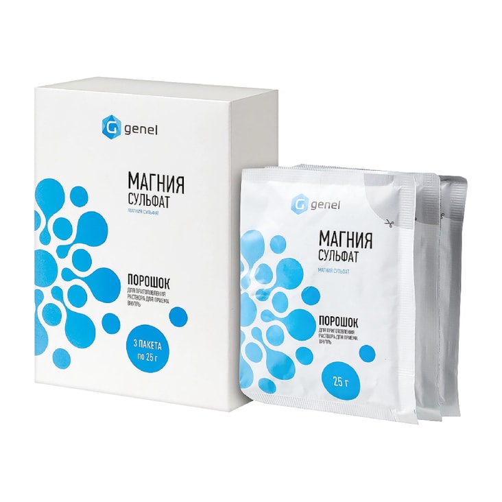 Магния сульфат порошок 25 г 3 шт