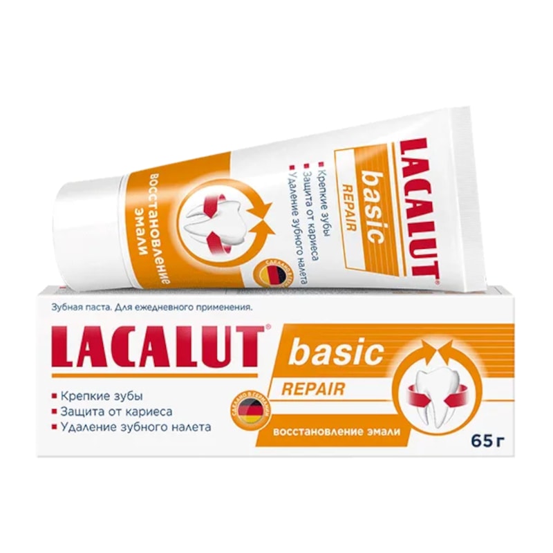 Lacalut Basic Repair Зубная паста Восстановление эмали 65 г