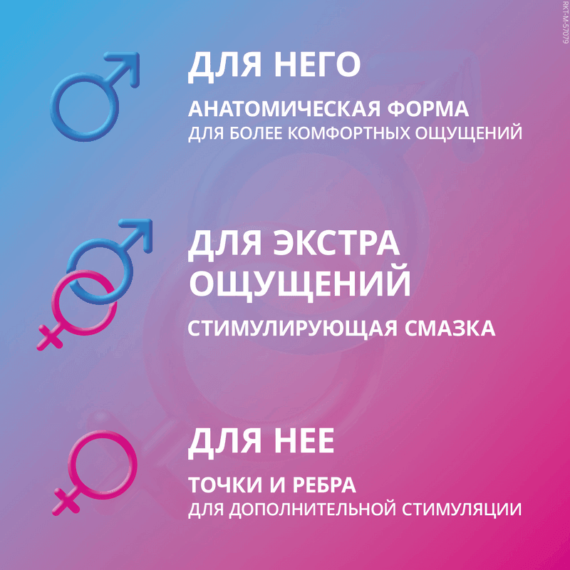 Contex You & Me Orgasmic Презервативы со стимулирующей смазкой 12 шт