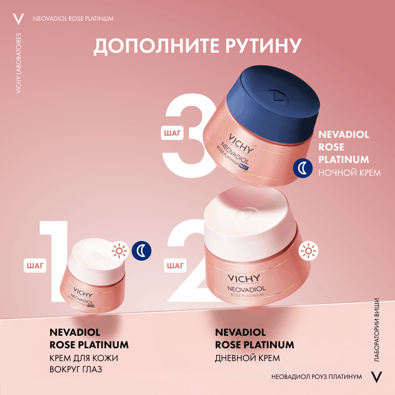 Vichy Neovadiol Rose Platinum Антивозрастной крем для кожи вокруг глаз от морщин и кругов 15 мл